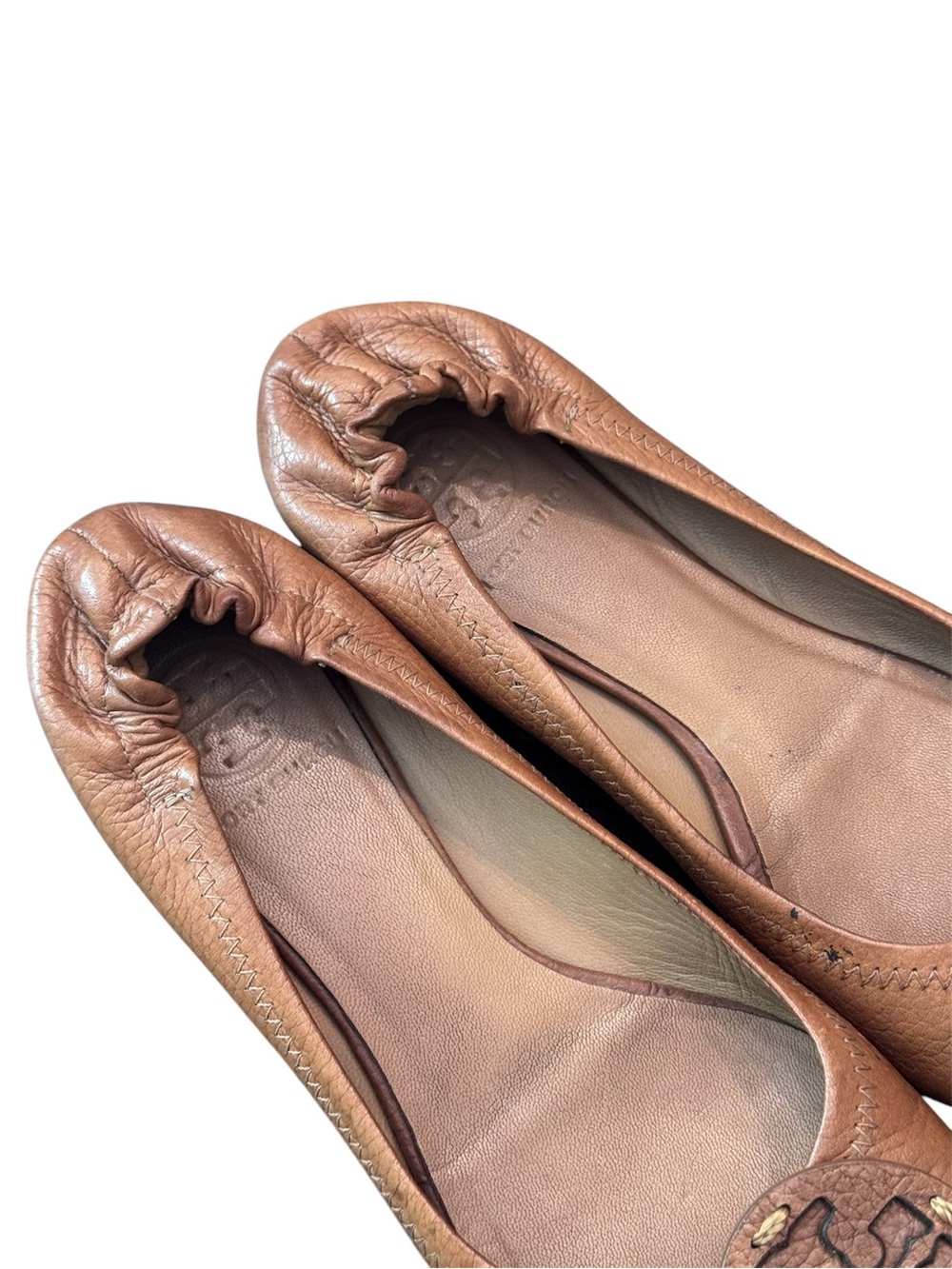 Tory Burch Minnie Ballet Flats Brown Leather - Picture 5 of 7
